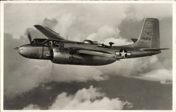 Postcard military aircraft, Douglas A-26B-DL