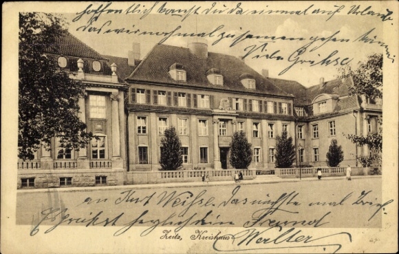 Ak Zeitz im Burgenlandkreis, Kreishaus