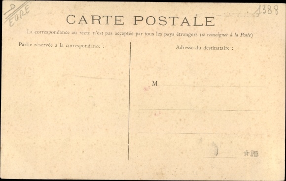 Postcard Corneville sur Risle Eure, The Church