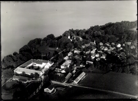 Postcard Bernried Lower Bavaria, aerial photograph