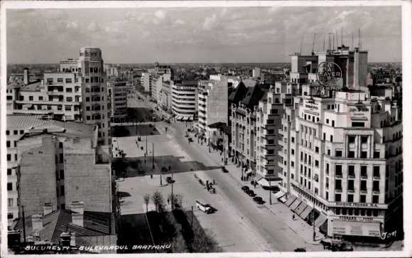 Foto Ak București Bukarest Rumänien, Bulevardul Bratianu