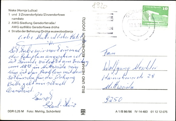 KP Niesky w Oberlausitz, Zinzendorfplatz, osiedle AWG Gersdorfstr., Church, Str. d. oswobodzenie