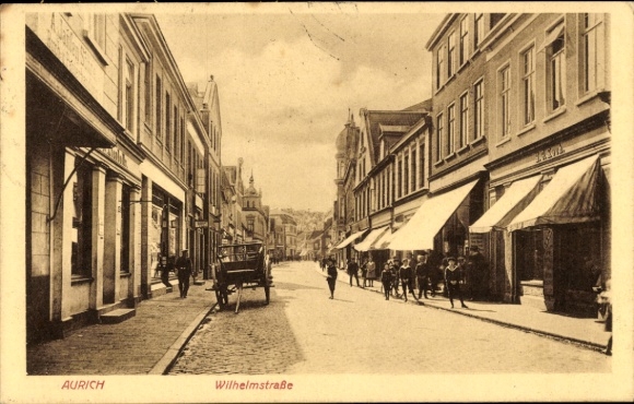 PC Aurich in East Frisia, Wilhelmstrasse, shops