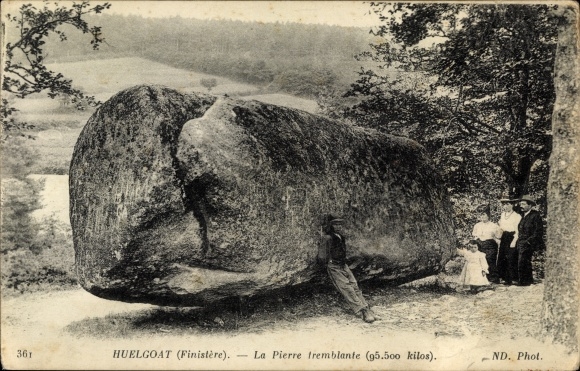 Postcard Huelgoat Finistere, The Trembling Stone