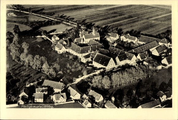 Postcard Heiligkreuztal on the Danube Württemberg, aerial photograph