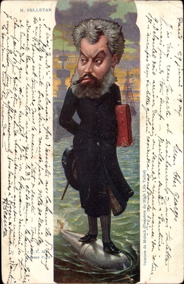 Artist Postcard Politician and writer Eugène Pelletan, caricature