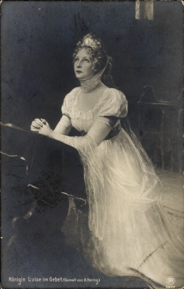 Künstler Ak Hering, A., Königin Luise von Preußen, Luise von Mecklenburg Strelitz im Gebet
