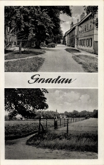 Ak Gnadau Barby an der Elbe, Straßenpartie