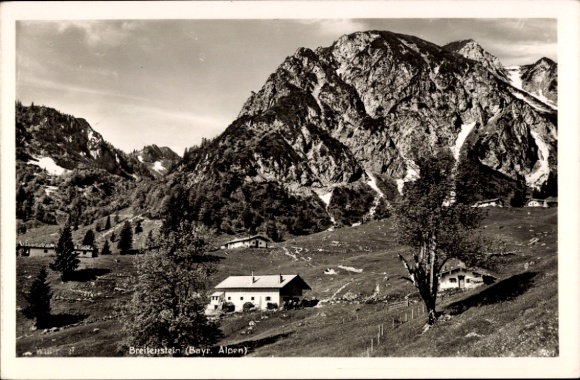 Postcard Schleching in Upper Bavaria, Wuhrsteinalmen, Breitenstein, Hut