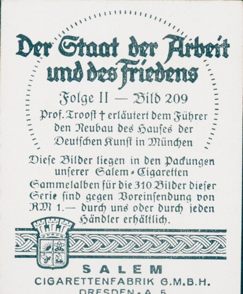 Collection picture The state of work and peace, Proft, Troost, Adolf Hitler, model of the HDK Munich