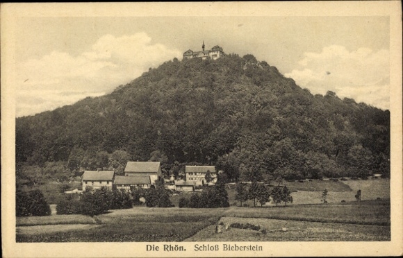Postcard Bieberstein Rhön Hesse, castle