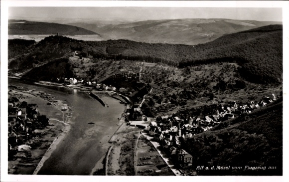 Ak Alf an der Mosel, Fliegeraufnahme