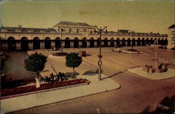 Postcard Le Mans Sarthe, SNCF train station