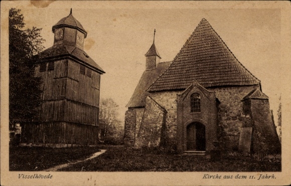Postcard Visselhövede in Lower Saxony, church from the 11th century