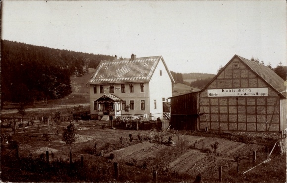 Photo Postcard Kahlenberg Wutha Farnroda in Thuringia, dairy farming Martin Hoppe