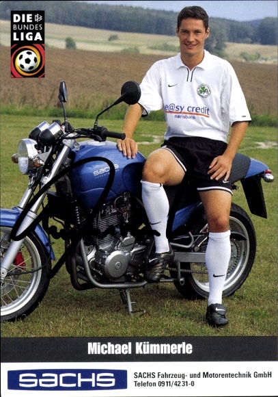 Autograph card footballer Michael Kümmerle, SpVgg Greuther Fürth, autograph