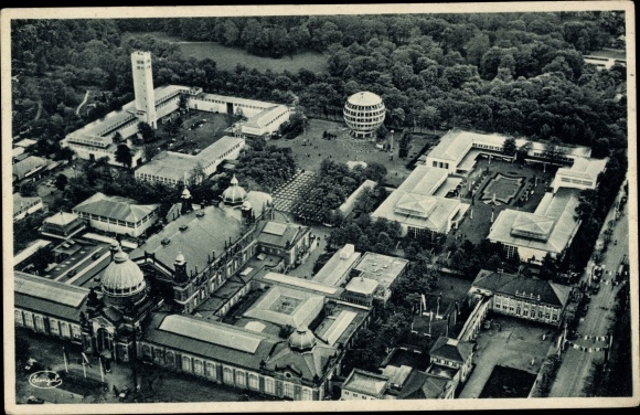 KP Drezno, Międzynarodowa Wystawa Higieny 1931, częściowy widok z lotu ptaka, Kugelhaus