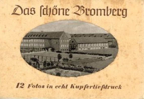 Set of 12 photos in real copperplate in the cover "Das schöne Bromberg"