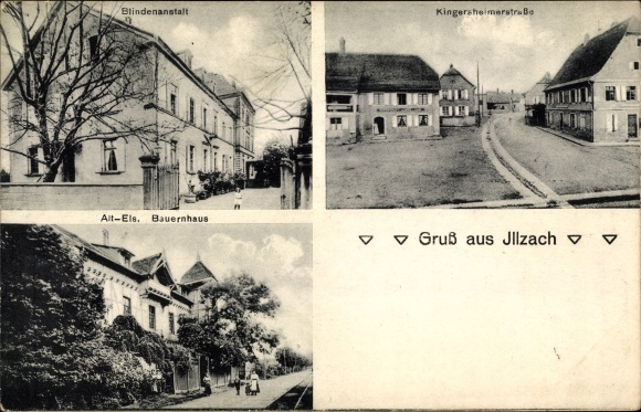 PC Modenheim Illzach Alsace Haut Rhin, institution for the blind, Kingersheimer Straße, Atlelsäss. farmhouse