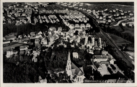 Ak Röthenbach an der Pegnitz Midden-Franken, luchtfoto