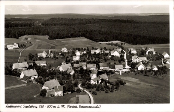 Ak Igelsberg Freudenstadt im Schwarzwald, Fliegeraufnahme