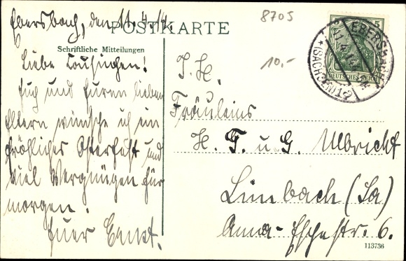 Postcard Ebersbach Neugersdorf in Saxony, main street