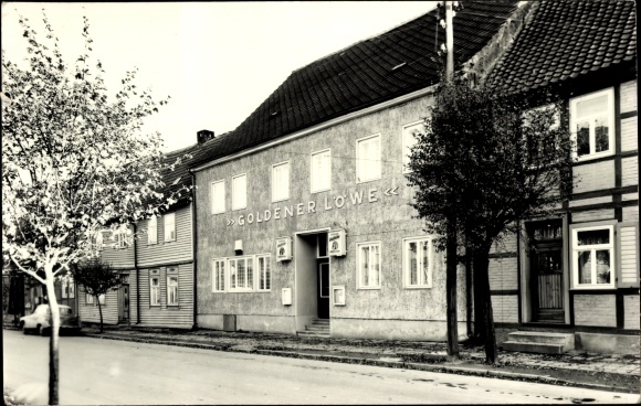 Postcard Güntersberge Harzgerode am Harz, Gaststätte Goldener Löwe