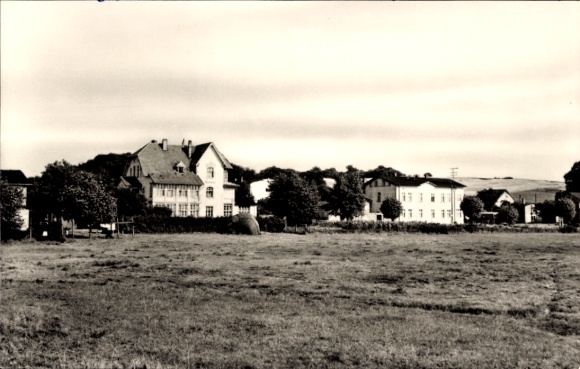 Postcard Thiessow on Rügen, PC, historical buildings, rural idyll, black and white photography