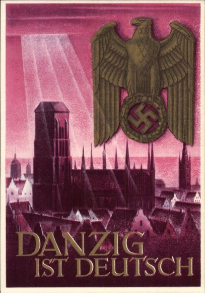 Postal stationery artist Postcard Klein, Gottfried, Danzig is German, WHW