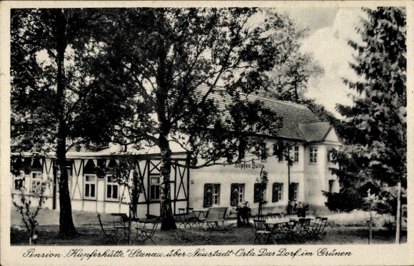 Ak Stanau Neustadt an der Orla Thüringen, Pension Kupferhütte, idyllische Sommerfrische, Dorf im 