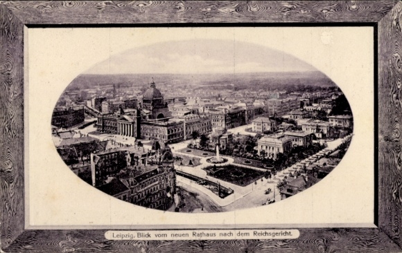 KP z Lipska, Wystawa Sasko-Turyńska 1897, widok z nowego ratusza, Dwór Cesarski, ...