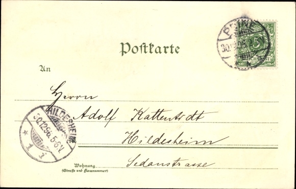 litho Ilsede in Nedersaksen, Ilseder Hütte, gefeliciteerd, nieuwjaar