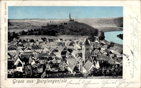 Postcard Burglengenfeld an der Naab Upper Palatinate, total view