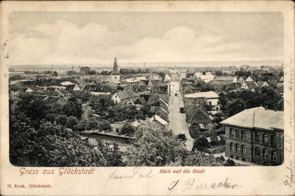 Ak Glückstadt an der Elbe, Panorama