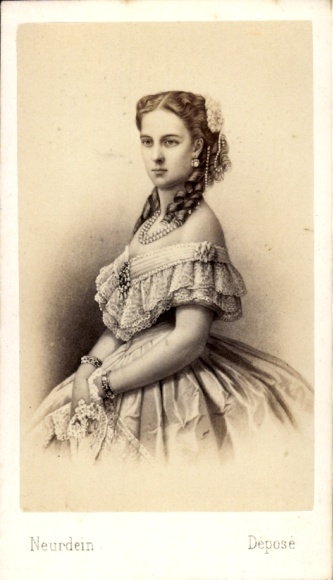 Carte de Visite Herzogin Marie Charlotte von Angoulême, Marie Thérèse Charlotte de Bourbon