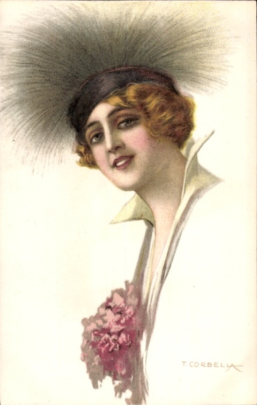 Artist Postcard Corbella, T., portrait of a Woman, 118 - 5