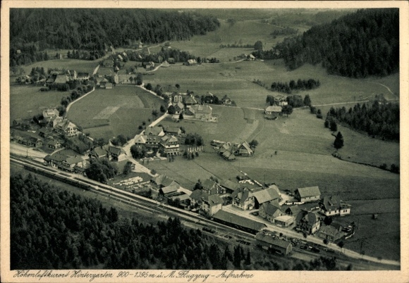 Ak Hinterzarten im Schwarzwald, Fliegeraufnahme