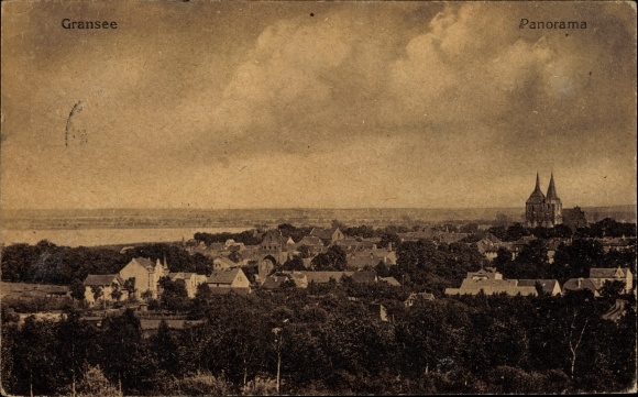 Postcard Gransee in Brandenburg, Panorama