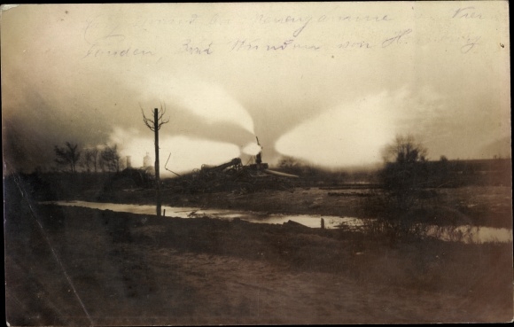 Photo PC Hamburg Bergedorf Neuengamme, natural gas fire 1910
