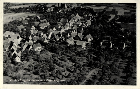 Postcard Bildechingen Horb am Neckar, aerial photograph