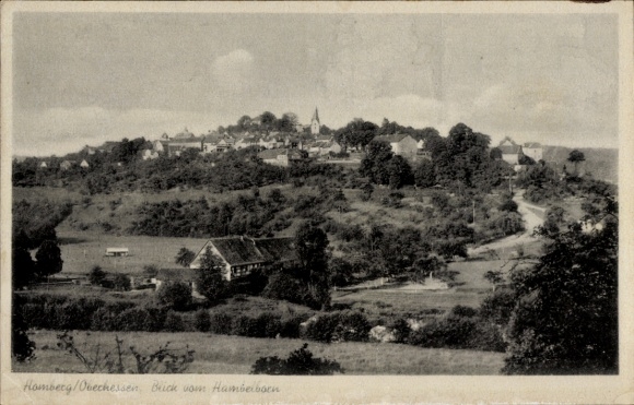 Postcard Homberg an der Ohm Oberhessen, general view, view from Hambelborn