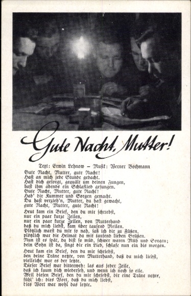 Lied Ak Gute Nacht Mutter, Erwin Lehnow, Werner Bochmann, Wehrmacht