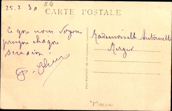 Postcard Casablanca Morocco, Arrival of a large Tourist Liner