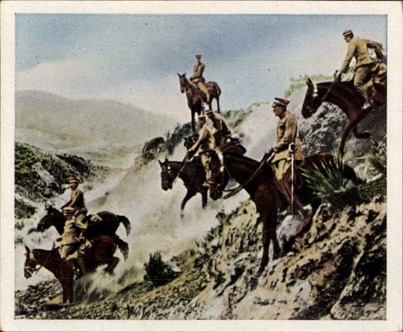 Verzamelaarsfoto De naoorlogse periode nr. 133, januari 1929, oorlog in het Chaco-gebied, Boliviaanse cavalerie