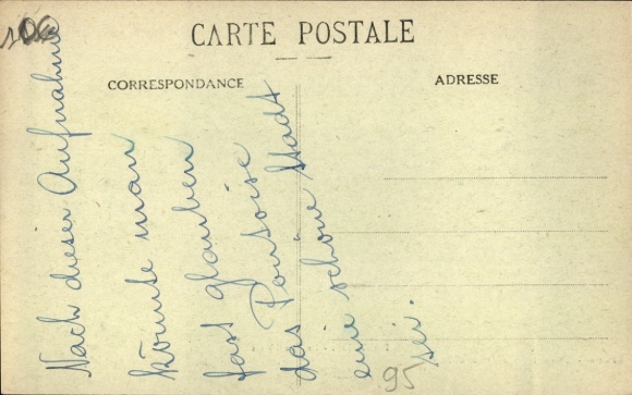 Postcard Pontoise Val d'Oise, view of the Thiers Street