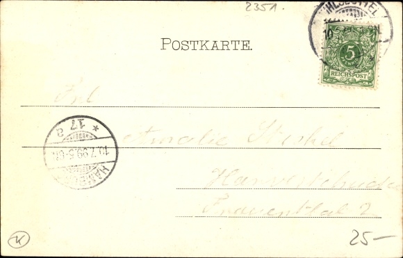 Postcard Hamburg Nord Klein Borstel, views from the ferry house, owner Th. Koops