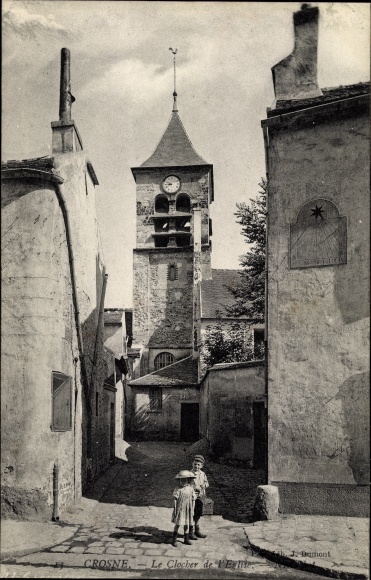 Postcard ORT Essonne, The Bell Tower of the Church