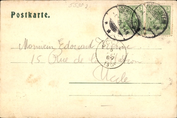 Postcard Pelm in the Eifel, ruins of Kasselburg
