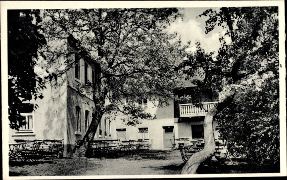Postcard Thiersheim in the Fichtelgebirge, forest restaurant Steinhaus, H. Reibl