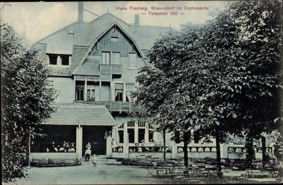 Postcard Braunsdorf Niederwiesa in the Zschopautal, Haus Flechsig